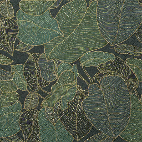 Paper Napkins 33cm, Art Nouveau Green